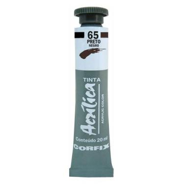 Imagem de Tinta Acrílica 20ml 065 Preto Corfix, 065 PRETO