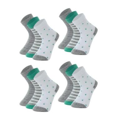 Imagem de Kit Com 12 Pares Meias Mash Kids Cano Médio Infantil Algodão Cotton, C