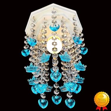 Imagem de Decoração Quarto Bebe Lustre Infantil Masculino Iluminação Luminária Plafon Decoração Azul - David