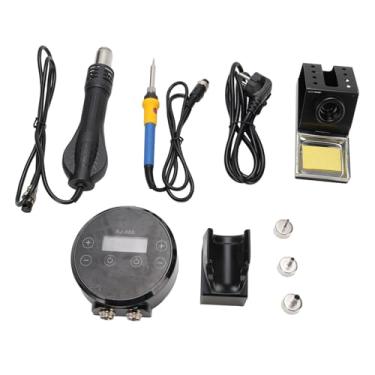 Imagem de 2 Em 1 Estação de Solda de Ar Quente Kit de Controle de Temperatura Inteligente Com Tela LCD, Suporte de Abdominais, Saída Em Espiral para Eletrônicos, 3 Bicos