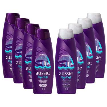 Imagem de Kit Aussie Mega Moist Super Hidratação 4 Shampoo + 4 Condicionador 180ml