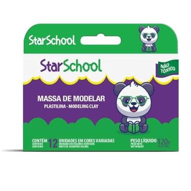 Imagem de Massa para Modelar 120g, StarSchool, 12 Cores
