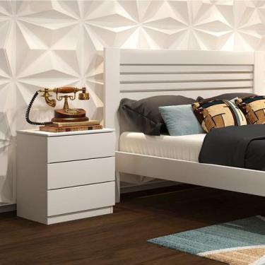 Imagem de Mesa de cabeceira 3 gavetas corrediças telescópicas - Veronna-Neve - T