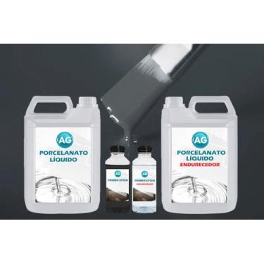 Imagem de Kit Porcelanato Líquido Cinza Antracito AG - RAL7016 por M² - Resinas 