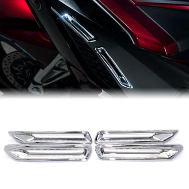 Imagem de Acabamento cromado brilhante do radiador para Honda GL1800 GL 1800 Gold Wing Goldwing 1800 2018-2022, acessórios de motocicleta decoração peças adesivo decalque 1 conjunto