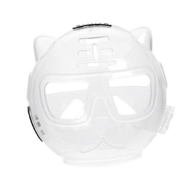 Imagem de IEUDNS Tampa de boca de focinho de gato tampa da boca de gato anti lambida de gatinho multiuso suprimentos de bola máscara anti focinho para corte, Clear S