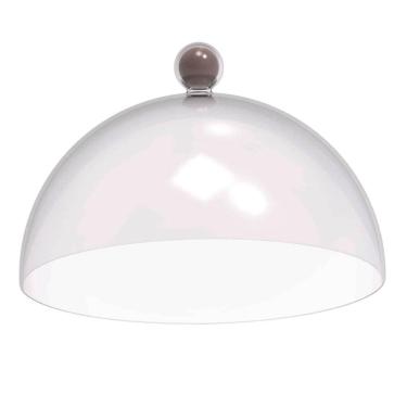 Imagem de Cúpula de Plástico 25cm para Bolos Tortas Doces Pratos Bubble Crippa Amêndoa