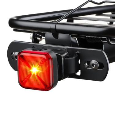 Imagem de ONVIAN Lanterna traseira de bicicleta, lanterna traseira de segurança de LED recarregável por USB, lanterna traseira de bicicleta, à prova d'água, com 5 opções de modo de luz para adultos, crianças,