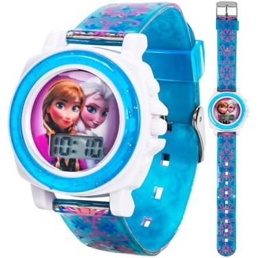 Imagem de Disney Relógio infantil FZN3588 Frozen Anna e Elsa Azul