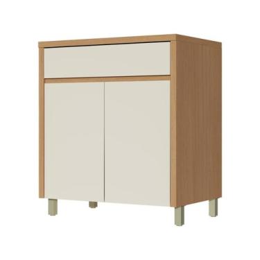 Imagem de Balcão de Cozinha Nesher 100% MDF 2 Portas 1 Gaveta Condessa, Carvalho