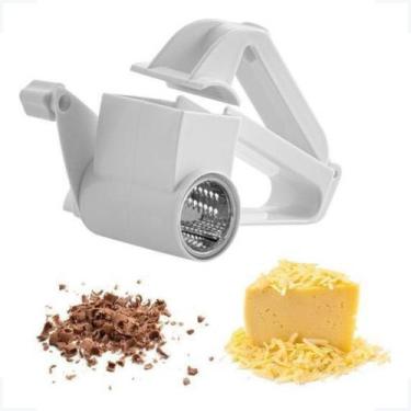 Imagem de Ralador e Fatiador Manual Manivela Inox 3 em 1 Queijo Chocolate TOP RI