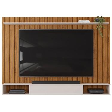 Imagem de Painel Suspenso Tv 70 Pol 193 cm Rio Freijo Off White DJ Moveis