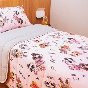 Imagem de Edredom Solteiro Portallar Malha Misto 70% Algodão E 30% Poliéster L.o.l Pets 150mx220 Cinza