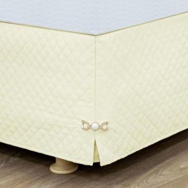 Imagem de Saia Box Casal King Matelassado Serve Para Cama Baú - Decorativa