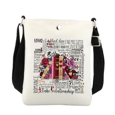 Imagem de BNQL Bolsa tiracolo Dark Romance Book Dark Romance Gifts Romance Books Gifts Romance Reader Gifts Smut Bookish Gift Sling Bag, Branco