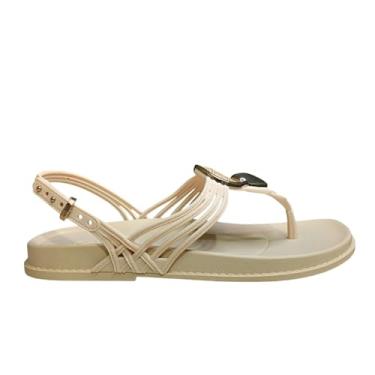 Imagem de Sandália De Dedo Feminina Grendha Celebrar Momentos Pingente Circular no Cabedal Casual Eventos (Branco, BR, Adulto, Numérico, 33)