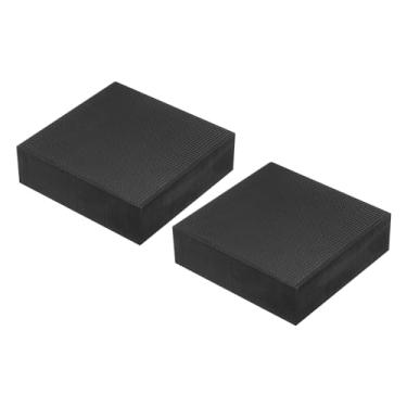 Imagem de PATIKIL Almofadas antivibração de borracha, 2 peças de tapetes quadrados de isolamento de vibração 10 x 10 x 3 cm para HVAC, ar condicionado, compressor de ar, lavadora, secadora, preto