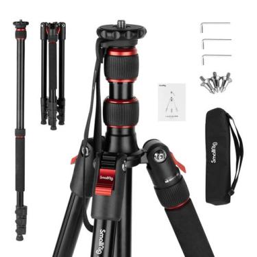 Imagem de Tripé SMALLRIG T-10 Dobrável de Alumínio com Monopé 15kg