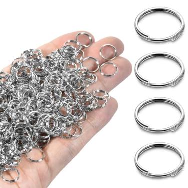 Imagem de ManTangSun Mini Chaveiros De Prata 10 Mm, 300 Peças, Argolas Duplas, Metal Para Fazer Joias, Minúsculas Chaveiro, Etiqueta Coleira Animais Estimação, Bagagem, Ferragens Artesanato Faça Você Mesmo