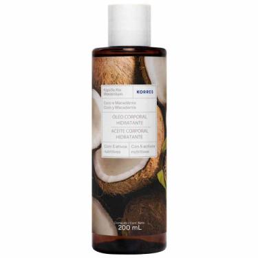 Imagem de Óleo Desodorante Corporal de Banho Korres Coco e Macadamia, 200ml