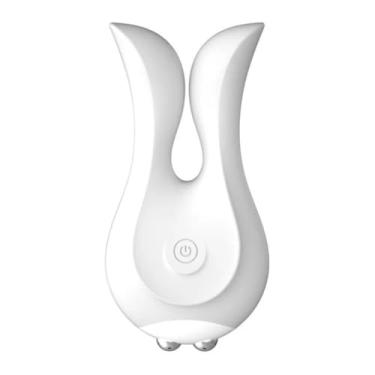 Imagem de Vibrador Feminino Duplo 10 Modos De Vibrações Brinquedo Sexual Estimulador Clitoriano e Vaginal [BRANCO]