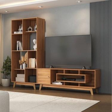 Imagem de Estante Home para Tv até 65 Polegadas com 1 Porta Prime Yescasa Nogal