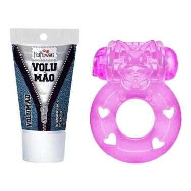Imagem de Kit Gel Excitante Masculino Volumão + Anel Peniano - Hot Flowers