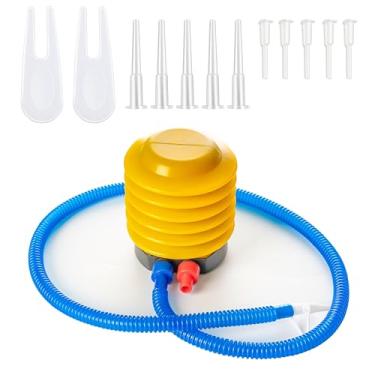 Imagem de Granfo Bomba de bola de ioga para exercícios com plugue de substituição bujão de ar kit adaptador de pino bomba de pé manual para bola de fitness, pilates, bolas de estabilidade de equilíbrio suíço