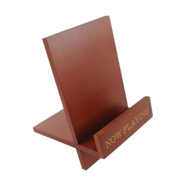 Imagem de Titular Do Registro De Vinil Retro Rack De Armazenamento De Madeira Organizador De Armazenamento De Álbuns De Vinil Revista Livro CD Álbum Display Rack Record Stand para Home