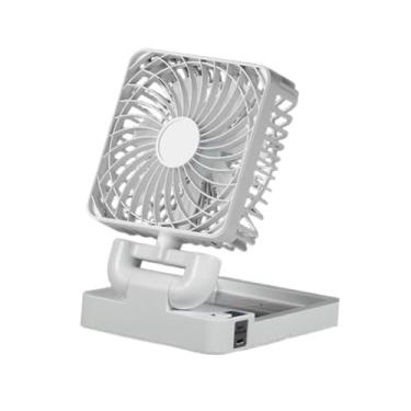 Imagem de IEUDNS Ventilador de refrigeração de veículo elétrico e movido a energia solar, circulador giratório de 360 ​​graus, ventilador de veículo automotivo para, Cabeça única Branca