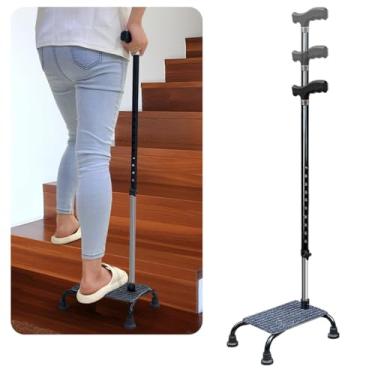 Imagem de NEAUDE Elevadores De Cana Para Subir Escadas Para Idosos, Meio Degrau, Auxiliar Bengalas, Dispositivos Para Andar De Escada Para Idosos, Auxílio Em Pé, Móvel Ajustável, Portátil, Elevador De Escada, 4