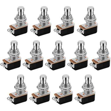Imagem de DaierTek 13pcs SPST Momentary Soft Touch Foot Switch Normally Open 2 PIN Stomp Box Push Button Footswitch for Guitar Effect Pedal