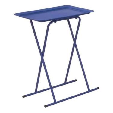 Imagem de Mesa Bandeja Dobravel Azul Pratico E Compacto - Just Home Collection