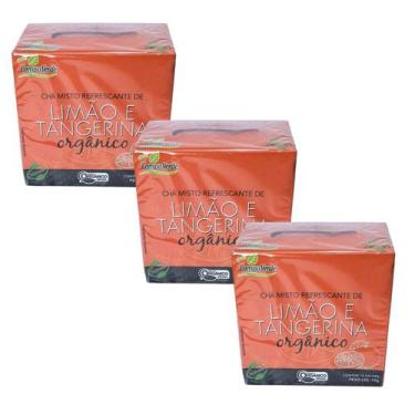 Imagem de Chá Limão e Tangerina Orgânico Kit 3 Caixas Campo Verde