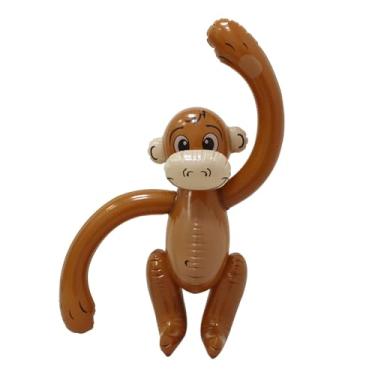 Imagem de Luwecf Macaco inflável, brinquedo animal inflável, suprimentos versáteis para festas, figuras de jogo decorativas adoráveis ​​e interativas