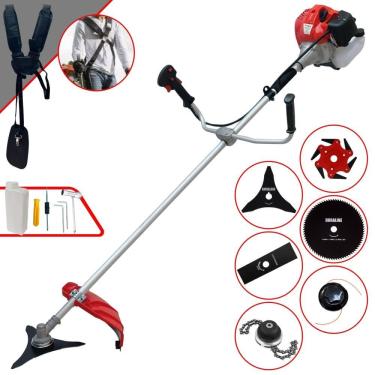 Imagem de Máquina de Cortar Grama Profissional À Gasolina Anmax CG430P 2 Tempos 43cc 2HP 9.000rpm Roçadeira Completa Multifunções Com 6 Opções de Cortes