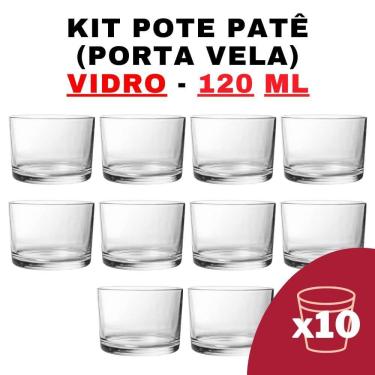 Imagem de Kit Potes De Vidro Patê Translúcido S/ Tampa 120 Ml