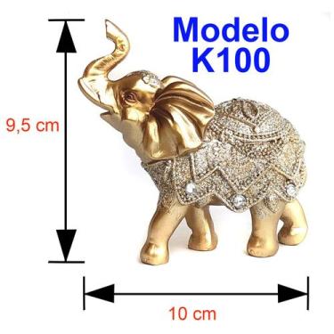 Imagem de Elefante Decorativo Em Resina Indiano Sabedoria Sorte - Luthi Comércio