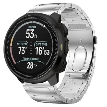 Imagem de Compatível com pulseiras SUUNTO OCEAN, pulseiras de metal de aço inoxidável sólido de 22 mm compatíveis com smartwatch SUUNTO OCEAN, RACE, RACE S, VERTICAL, 9 PEAK, 9 PEAK PRO, 5 Peak Watch (prata
