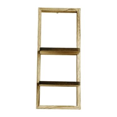 Imagem de SiaBiced Prateleira flutuante de parede rústica de madeira para dormitório, sala de estar e banheiro, Cáqui