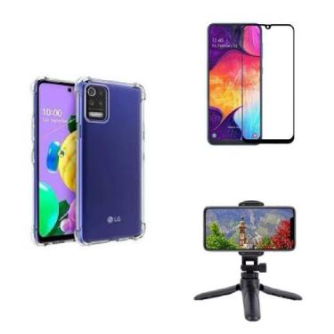 Imagem de Kit Tripé Tripod 360 graus para LG K52 + Capa + Pelicula De Vidro - Hr