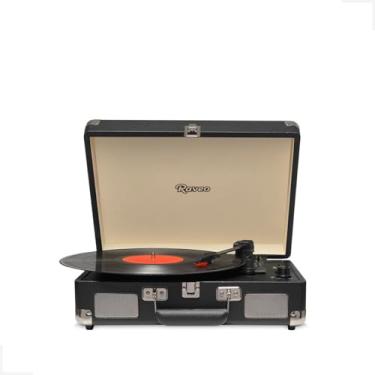 Imagem de Vitrola Maleta Vintage Retrô Toca Discos De Vinil Antigo Portátil Bluetooth Bivolt Com Alto-Falantes Integrados