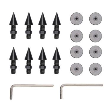 Imagem de Diyeeni Kit de Picos de Isolamento de 8pack, Picos de Alto -falante Ajustável Em Altura e Kit de Tapete de Pico de Pico de Vibração para Subwoofer CD DVD Player Audio Amplifier Recorder