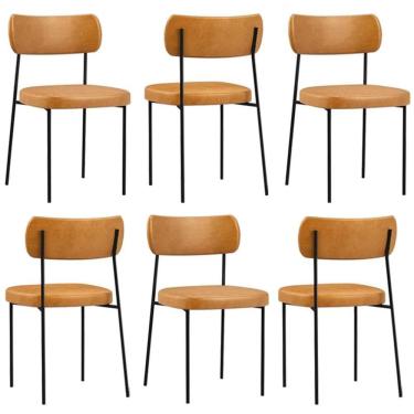 Imagem de Kit com 6 Cadeira Mila Laminado Wisky - FdECOR