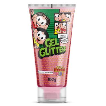 Imagem de Gel Glitter Turma da Mônica Kids Cia da Natureza Cabelo e Corpo 180g