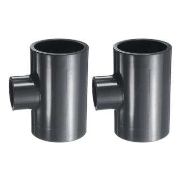 Imagem de HARFINGTON 2 peças de encaixe de PVC 5 x 2,5 cm, conector de 3 vias, acoplamento de tubulação de grau de construção, acessórios de cotovelo para esgoto, encanamento, tubo de drenagem, suprimentos de