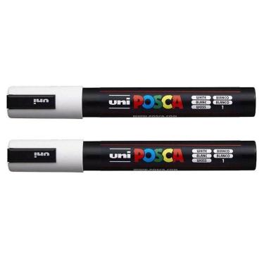 Imagem de Caneta Marcadora Posca Pc-5m Branca 2 Unidades - Uni