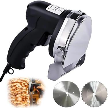 Imagem de Li Zhen Cortador De Giroscópio Portátil, Faca Elétrica Para Shawarma, Doner Kebab, Giroscópios, Carne Com 2 Lâminas 0,5 Mm Máquina Espeto Giratório