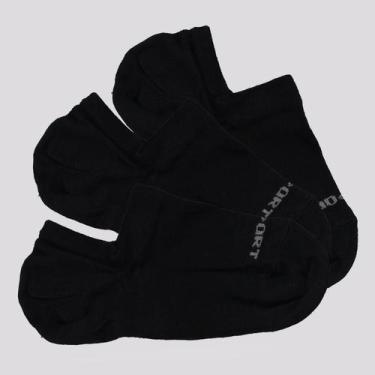 Imagem de Kit Meia Lupo Sport Sapatilha 3 Pares Preta, 33-36