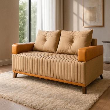 Imagem de Sofá 2 Lugares Leona em Linho Bom Pastor